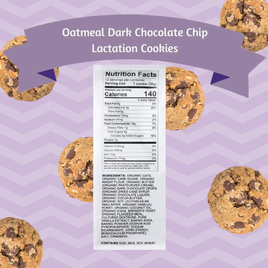 Dark Chocolate Chip Soft Baked Lactation Cookies